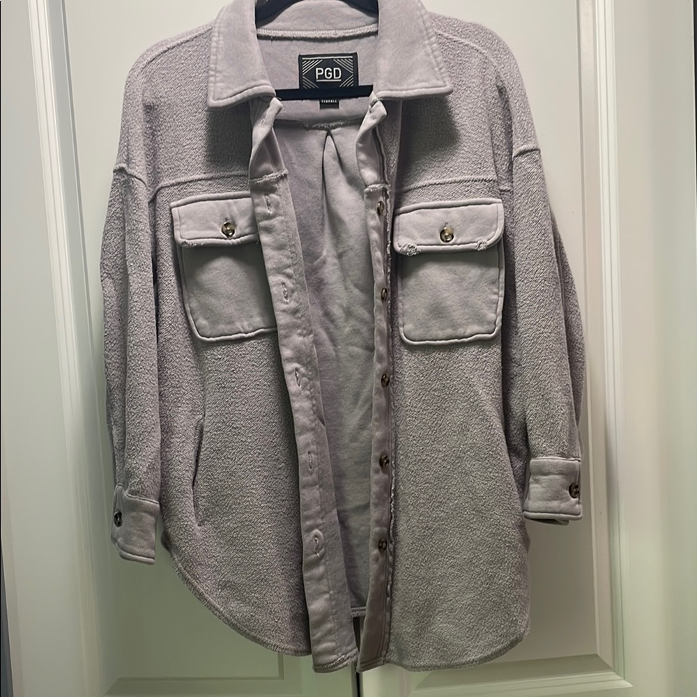 PGD Light Lilac Oversized Shacket